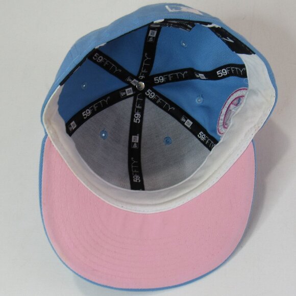 New Era 59Fifty MLB Houston Astros 45th Anniversary Blue/Pink Fitted Hat Size 7 - Picture 8 of 8